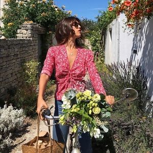 Rouje tie front yasmin top